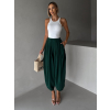 Smaragdové široké harémové vzdušné kalhoty MYRAEL