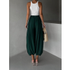 Smaragdové široké harémové vzdušné kalhoty MYRAEL