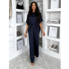 Tmavě modrý basic kalhotový komplet MYRLYN