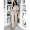 Béžový basic volný kalhotový komplet MYRLYN