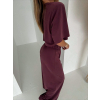 Vínový kalhotový stylový komplet BELLEZA s vycpávkami