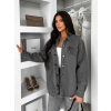 Šedá džínová denim oversize košile ELORIA