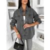 Šedá džínová denim oversize košile ELORIA