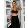Černý elegantní crop top CLOUD