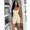 Béžový krátký tvarující overal KRASHA na ramínka