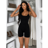 Černý krátký tvarující overal KRASHA na ramínka
