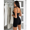 Černý krátký tvarující overal KRASHA na ramínka