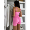 Růžový krátký tvarující overal KRASHA na ramínka