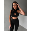 Černá sportovní jóga podprsenka ISOURAT