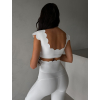 Bílá sportovní vlnkovaná podprsenka KALIRA