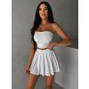 Bílá sportovní skládaná krátká sukně THALASA