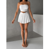 Bílá sportovní skládaná krátká sukně THALASA