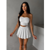 Bílá sportovní skládaná krátká sukně THALASA