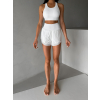 Bílé sportovní fitness kraťasy ASVENY