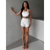 Bílé sportovní fitness kraťasy ASVENY