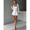 Bílé tenisové vlnkované šaty RYTYLA s kraťásky