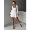Bílé tenisové vlnkované šaty RYTYLA s kraťásky