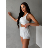 Bílé sportovní fitness kraťasy LEVARA