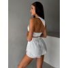 Bílé sportovní fitness kraťasy LEVARA