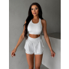 Bílé sportovní fitness kraťasy LEVARA