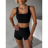 Černé fitness kraťasy ATYLA s push-up efektem