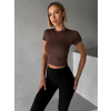Hnědé sportovní fitness tričko MEREDIN