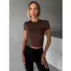 Hnědé sportovní fitness tričko MEREDIN