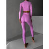Růžové sportovní vlnkované pilates legíny KESTIL