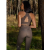 Khaki sportovní fitness legíny WEMIROS