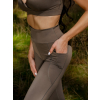 Khaki sportovní fitness legíny WEMIROS