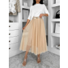 Béžová tylová midi sukně NEXORA