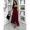 Vínová tylová midi sukně NEXORA