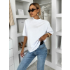 Bílé 100% bavlna oversize tričko DELYS s krátkým rukávem
