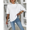 Bílé 100% bavlna oversize tričko DELYS s krátkým rukávem
