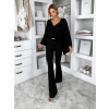 Černý elegantní kalhotový komplet URWALE