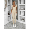 Béžový tvarující overal GRAYZE s krátkým rukávem