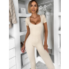 Béžový tvarující overal GRAYZE s krátkým rukávem