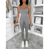 Šedý tvarující dlouhý sportovní overal THARA