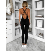 Černý tvarující sportovní dlouhý overal THARA