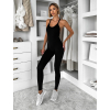 Černý tvarující sportovní dlouhý overal THARA