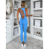 Modrý tvarující dlouhý elastický overal ROSELA