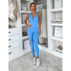 Modrý tvarující dlouhý elastický overal ROSELA