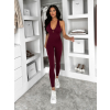 Vínový tvarující dlouhý elastický overal ROSELA