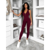 Vínový tvarující dlouhý elastický overal ROSELA