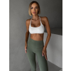 Bílá sportovní jóga podprsenka SALONI