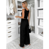 Černý stylový dlouhý overal ASTRIA se zipem