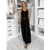 Černý stylový dlouhý overal ASTRIA se zipem