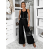 Černý stylový dlouhý overal ASTRIA se zipem