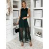 Smaragdové elegantní dlouhé šaty GLASSI