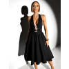 Černé vypasované koktejlové šaty QUINIRA
